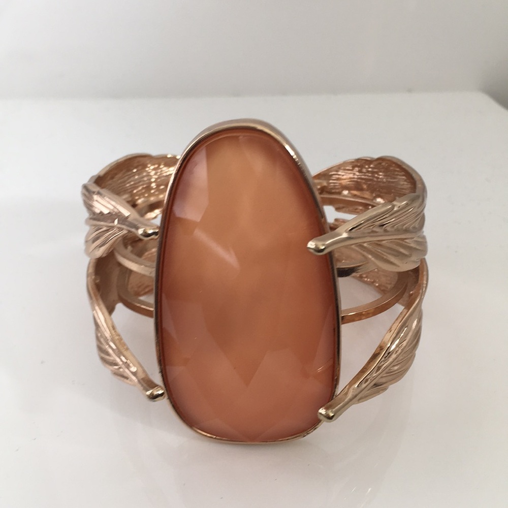 Peach color stone bracelet